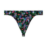 Colorful floral-patterned underwear on a white background