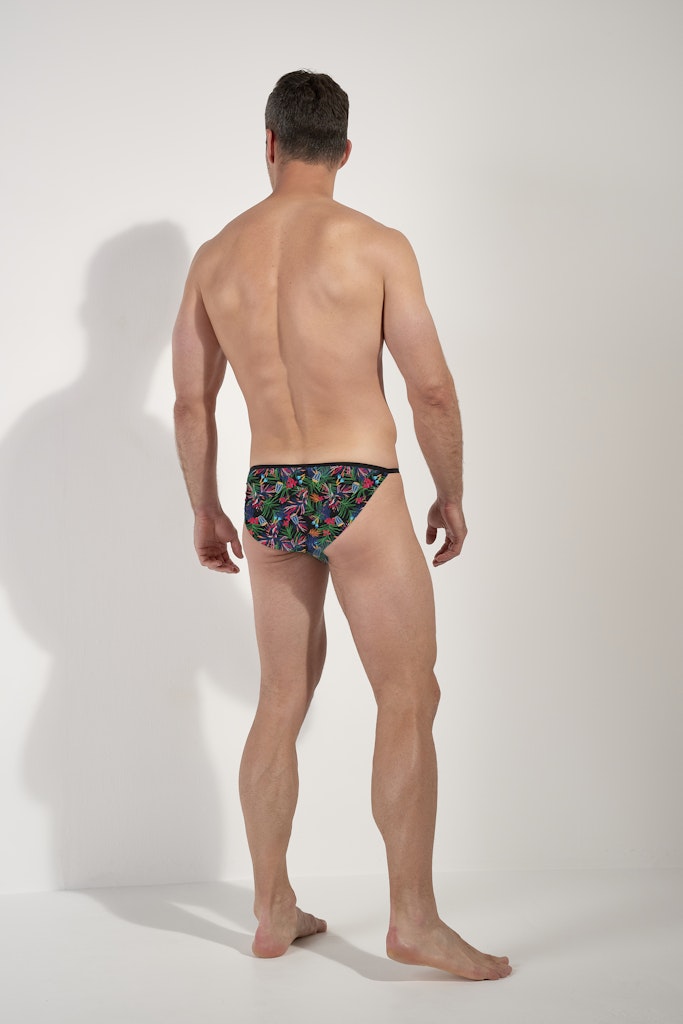 Funky Styles Tanga Briefs | Black Print 403014-P004