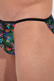Funky Styles Tanga Briefs | Black Print 403014-P004