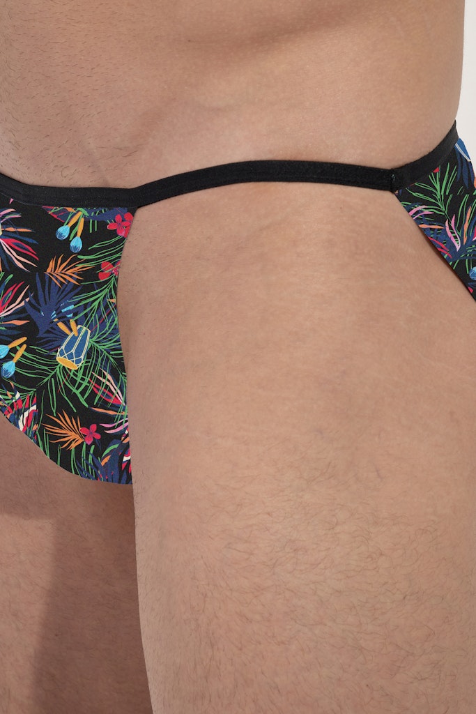 Funky Styles Tanga Briefs | Black Print 403014-P004