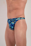 Funky Styles Thong | Navy Blue Print 403013-P0NB