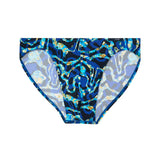 colorful briefs on white background