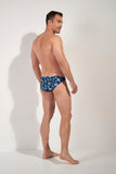 Funky Styles Comfort Micro Briefs | Navy Blue Print 403015-P0NB