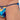 Colorful tanga briefs with abstract design on a person against a neutral background