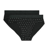 Gabriele #2 Mini Briefs H01 2-Pack | Black/Black Print 402873-D042