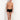Man wearing black swim trunks on a white background