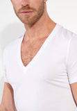 401331 Supreme Cotton Tee-Shirt V Neck - 0003 White