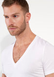 401331 Supreme Cotton Tee-Shirt V Neck - 0003 White