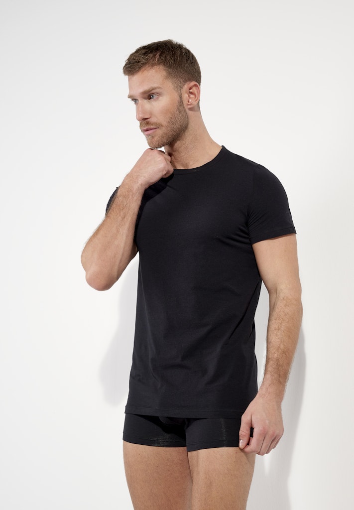 401330 Supreme Cotton Tee-Shirt Crew Neck - 0004 Black
