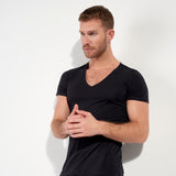 401331 Supreme Cotton Tee-Shirt V Neck - 0004 Black
