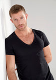 401331 Supreme Cotton Tee-Shirt V Neck - 0004 Black