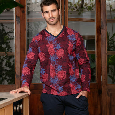 Bouquet Long Sleepwear | Bordeaux Print 403062-P0ZQ