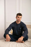 Broceliande Long Pajama Set  | Navy Print 403060-I0RA