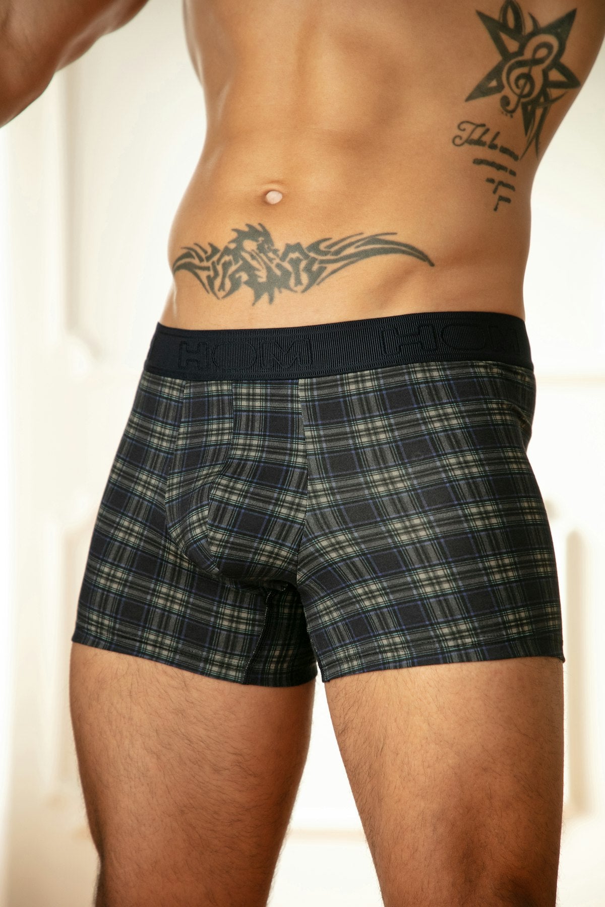 Sid Boxer Briefs | Navy Check 403221-C0RA