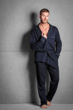 402802 Albert Long Sleepwear - 00RA Navy