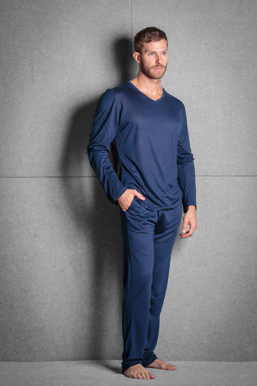 402673 Cocooning Long Sleeve Shirt V - 00ra Navy