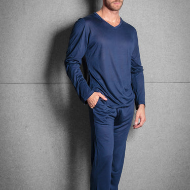 Cocooning Long Sleeve Shirt V | Navy 402673-00ra