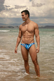 Colibris Swim Micro Briefs | Blue Print 402906-P0BI