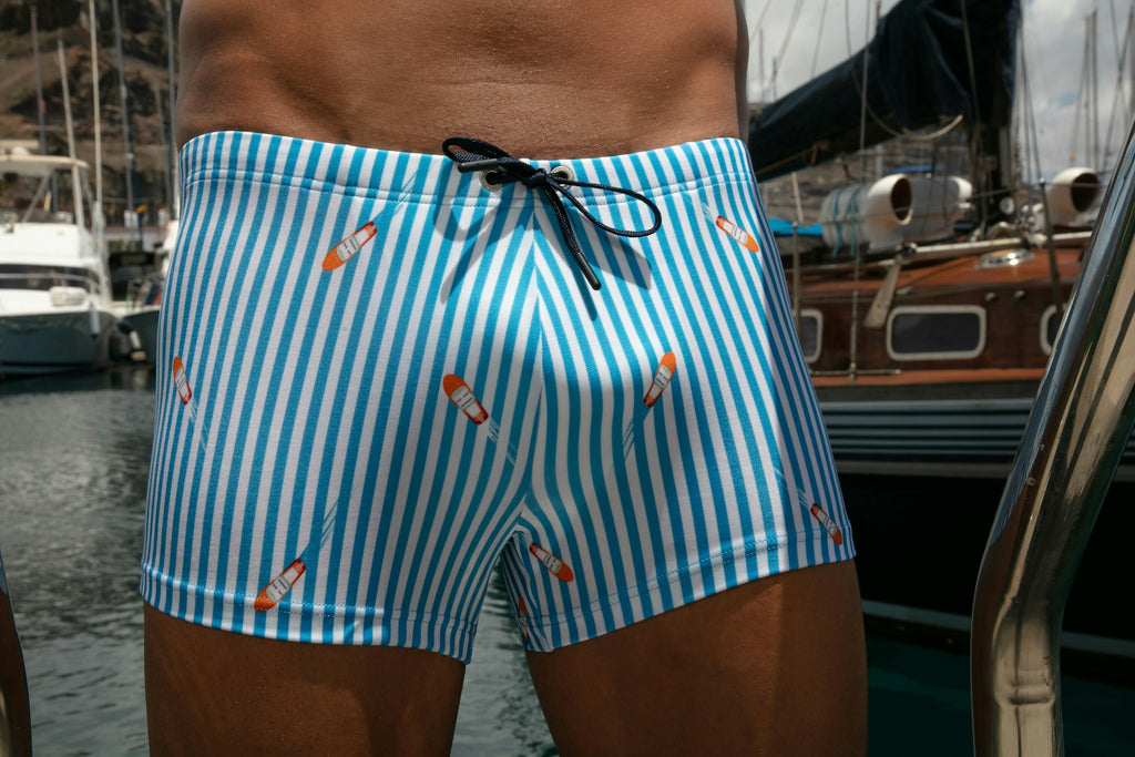 Viareggio Swim Shorts | Blue/White Stripes 403158-R0BW