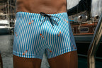 Viareggio Swim Shorts | Blue/White Stripes 403158-R0BW