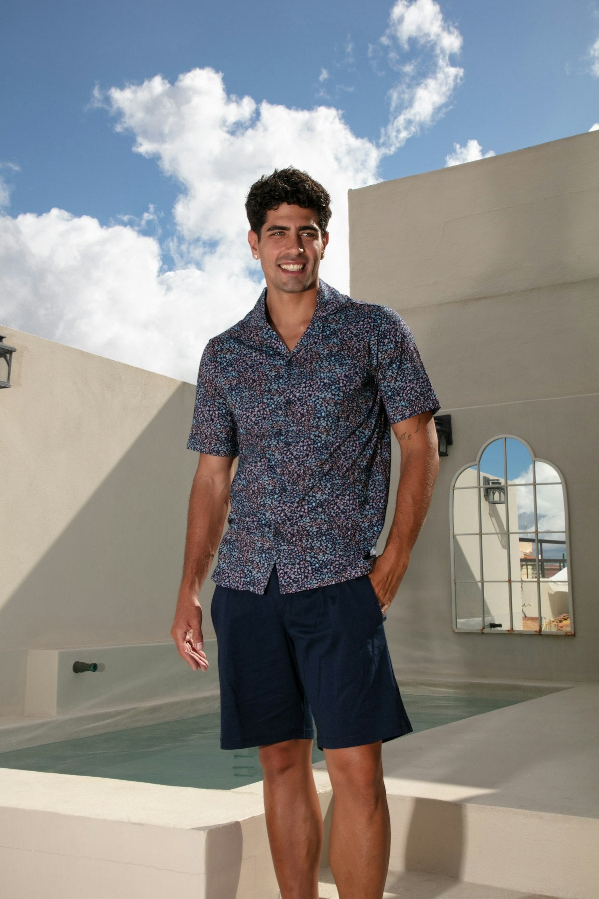 Vineyard Short Pajama Set | Navy Print 403110-I0RA