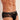 Black men's underwear with mesh design on a beige background